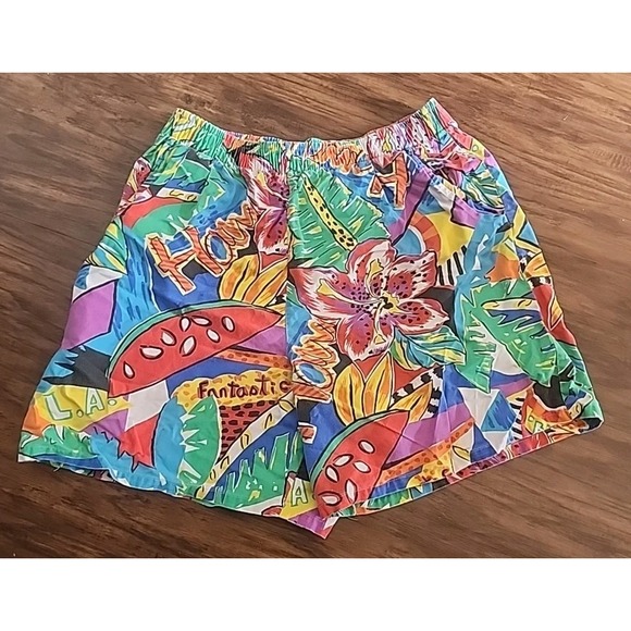 Club Caribe Pants - Vintage 90s Club Caribe Hawaii Floral Tropical Print Shorts Medium